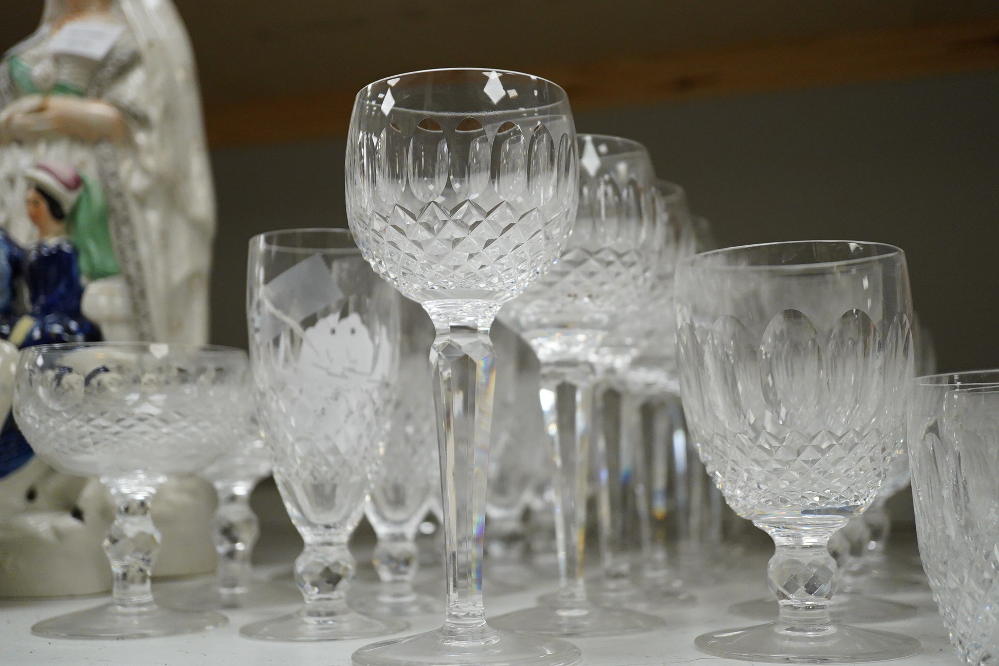 A large suite of Waterford glassware, including wine, spirt, brandy etc (45)
